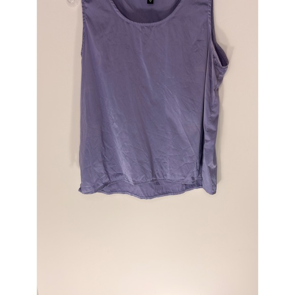 Eileen Fisher Tank Top Purple Silk Sleeveless Basic Scoop Neck Minimalist 1X - Picture 4 of 10